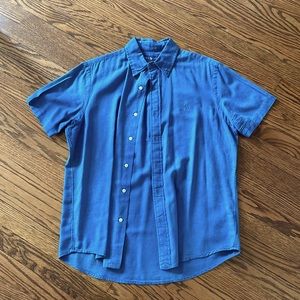 Polo Ralph Lauren Blue Short Sleeved Button Up (Indigo Oxford)